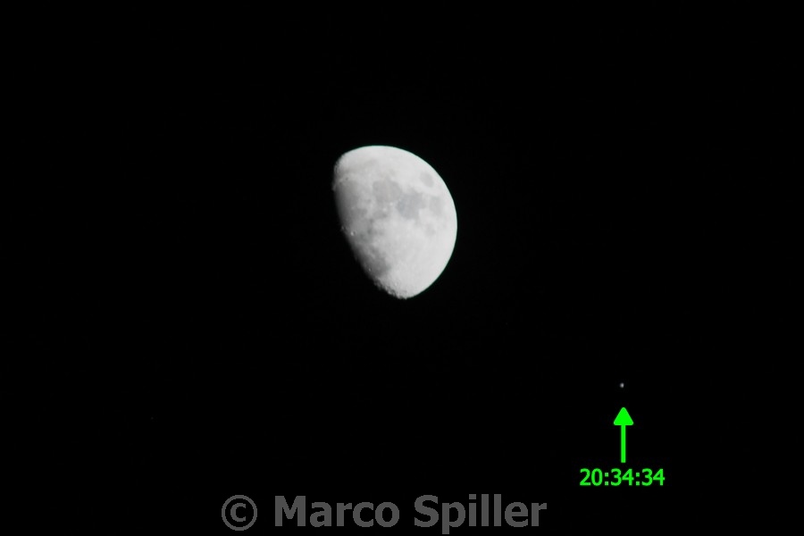 ISS tangenziale alla Luna